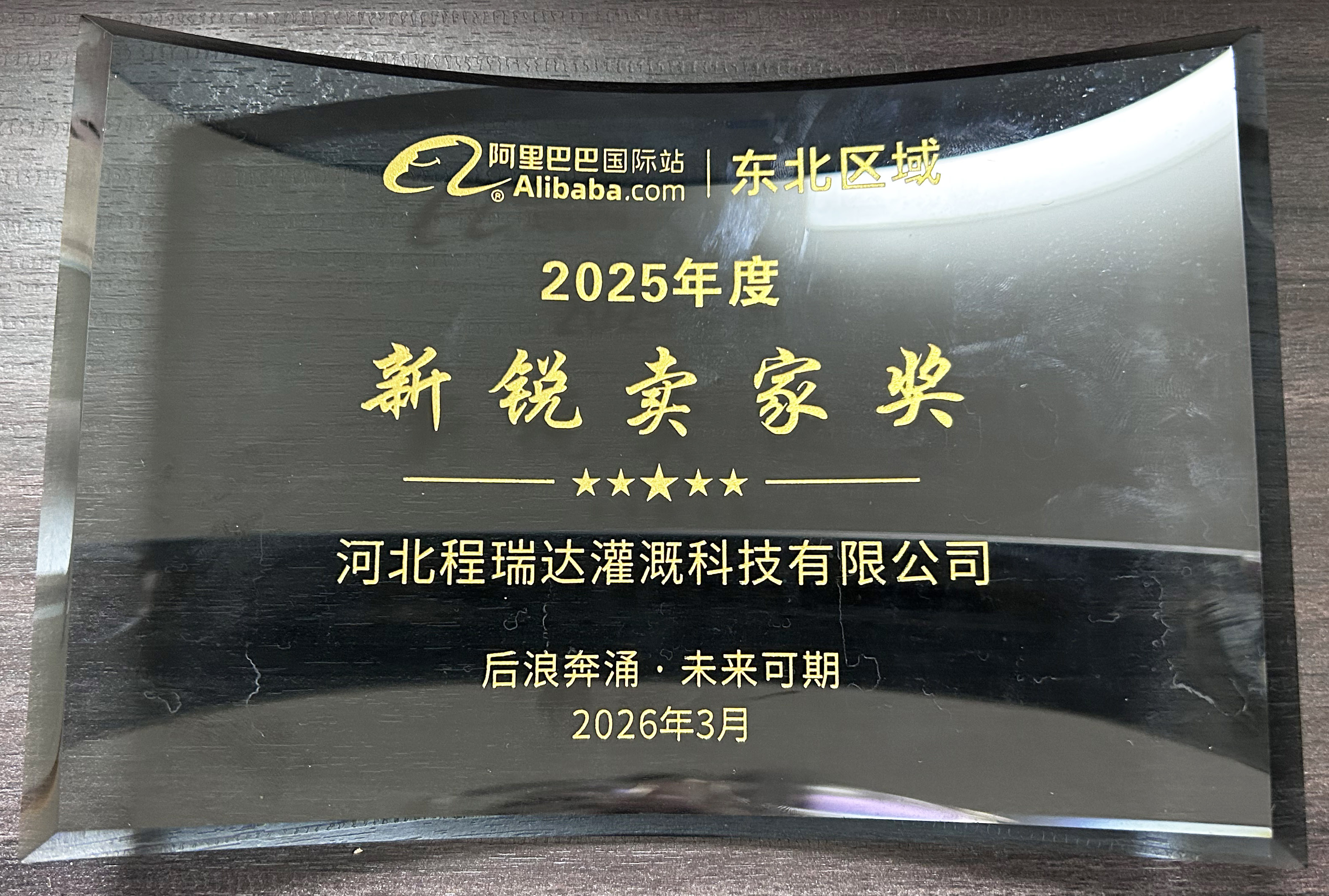 锦州程瑞达灌溉 | 荣获阿里国际站新锐卖家奖